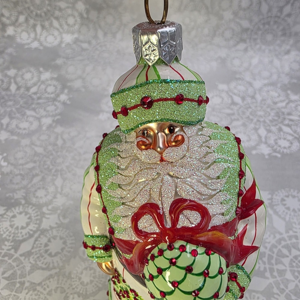 Patricia Breen Splendid Santa Holly Topiaries‎ 2007 Christmas Ornament 5" Poland